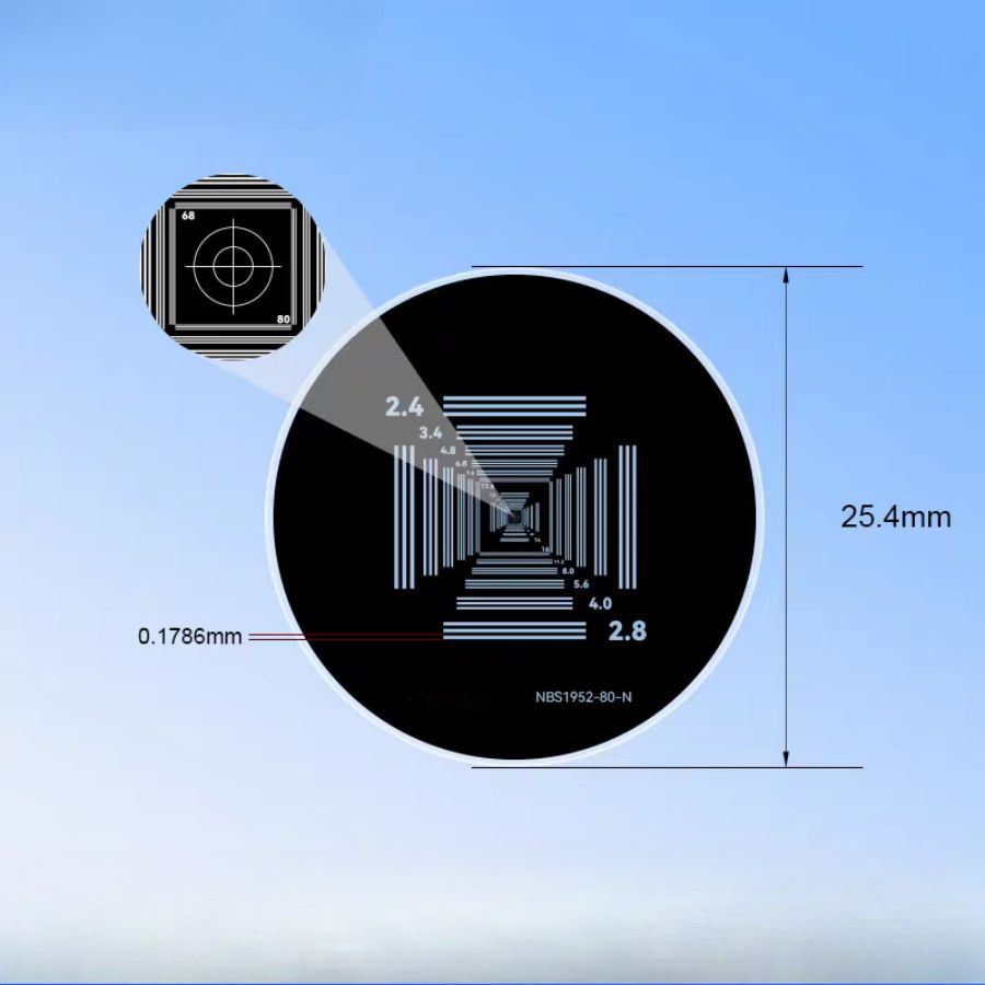 NBS 1952 Resolution Targets: Circular opaque-field format