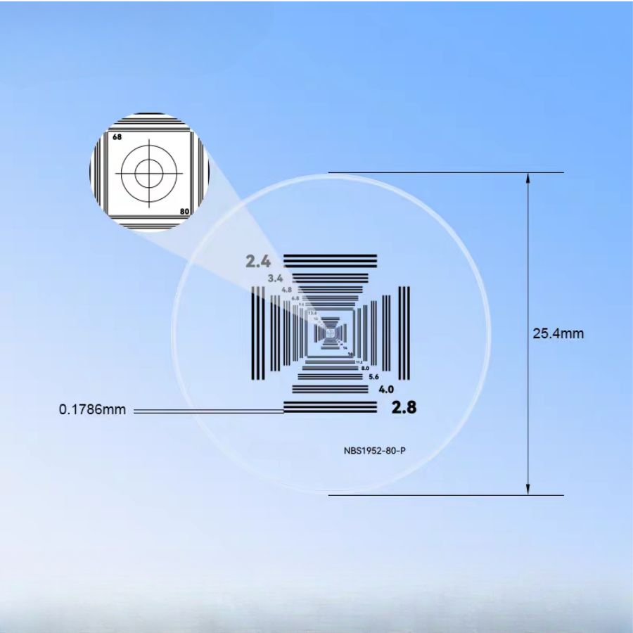 NBS 1952 Resolution Targets: Circular clear-field format